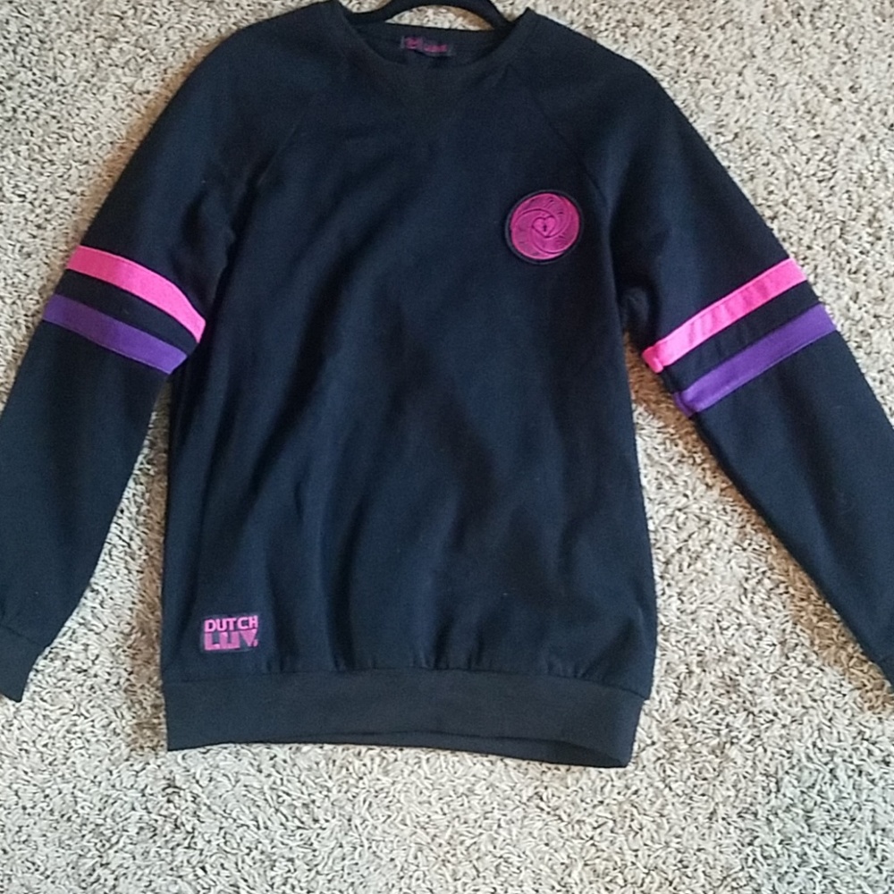 Black Dutch Wear Crew Neck Hoodie